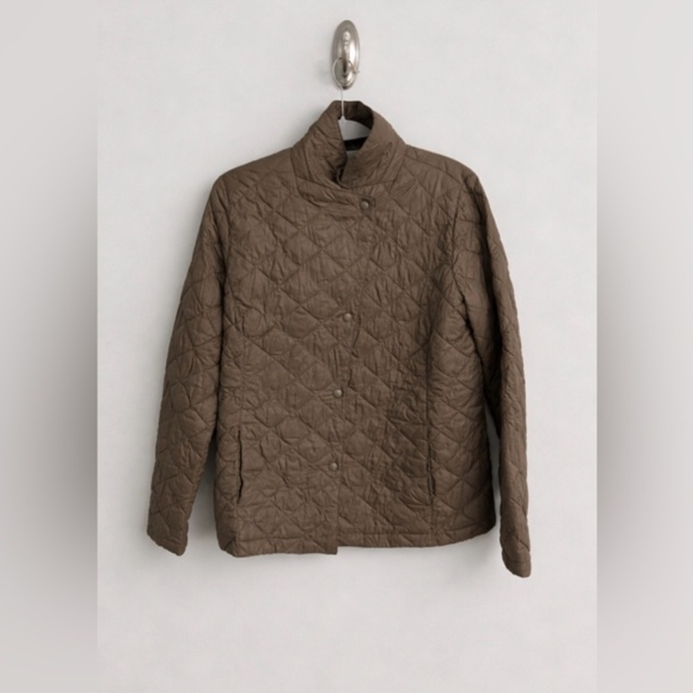 Ll Bean Brown Quilted Packable Jacket Small